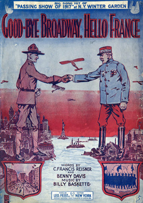 Sheet music for "Goodbye Broadway, Hello France"